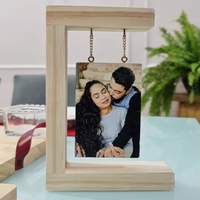 Cadre photo en bois fait main personnalisé, décoration pour la maison