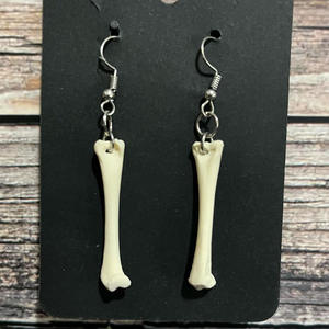 Boucles d'oreilles pendantes en os poli, légères, en matériau naturel, artisanat naturel - Product Image 2