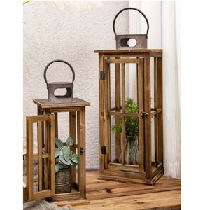 Farol de vela de madera único y de moda para decoración del hogar, hoteles y bodas, portavelas en venta - Product Image 1