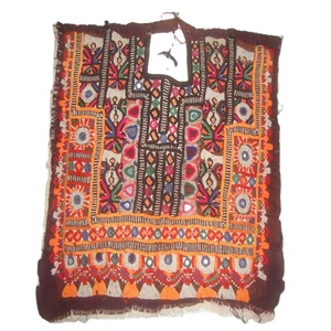 Blusas Étnicas de Boda de Manga Corta para Mujer con Apliques de Bordado Tribal Baloch y Espejos, Tela Tradicional Vintage - Product Image 1