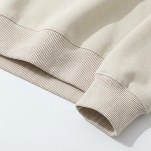 Pull à col zippé pour femme, coupe ample, en tissu French Terry léger, broderie personnalisée, fournisseur de vêtements en gros - Product Image 5