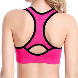Breathable Lightweight Simple Women Sports Bra High for <b>Padded</b> Adjustable Straps Seamless Front Yoga <b>Running</b> Gym Fitness - Product Image 3