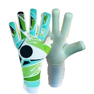 Gants de gardien de but de football personnalisés avec impression par sublimation, matériau PU, antidérapants, respirants, sangle de poignet réglable, doigts entièrement protégés - Product Image 3