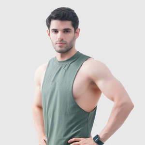 Débardeurs de sport personnalisés à logo, coupe ajustée, 100 % coton, respirants et confortables pour hommes – Prix usine - Product Image 5