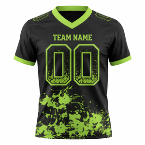 เสื้อฟุตบอลอเมริกันแบบกำหนดเอง OEM แบรนด์ส่วนตัว ชุดทีมสำหรับสโมสร โรงเรียน ลีก โลโก้และหมายเลขแบบกำหนดเอง โพลีเอสเตอร์ 100% - Product Image 2