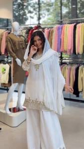 Costume Salwar FANDY traditionnel indien pakistanais pour femmes, brodé, longueur au sol, coupe ample, vêtements décontractés pour toutes les saisons - Product Image 6