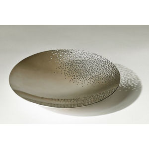 Bol de service de luxe en acier inoxydable poli brillant, design unique et élégant, pour centre de table et articles alimentaires, ustensiles de cuisine - Product Image 1