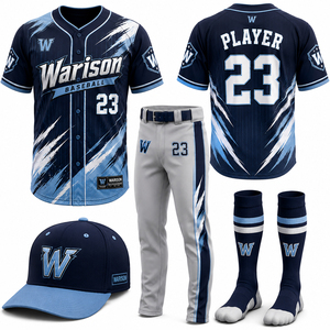 OEM Service Baseball Uniform Kit Sublimation Breathable Quick Dry Solid Color Teamwear Softball Uniform Set - Product Image 1
