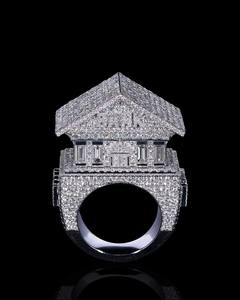 แหวนดีไซน์บ้านพักตากอากาศแบบกำหนดเองประดับเพชร |   เงินแท้ 925 ประดับเพชรโมอิสซาไนต์ VVS |   เครื่องประดับฮิปฮอป - Product Image 2