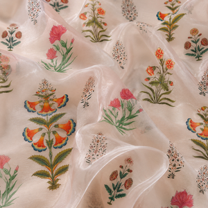 Tela Ligera de Poliéster 100% con Estampado Floral, 120 GSM, para Vestidos de Novia, Cortinas y Decoración del Hogar - Product Image 4