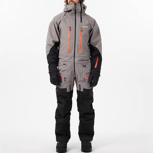 Combinaison de ski une pièce de haute qualité, respirante, imperméable et écologique, avec capuche et fermeture éclair, pour homme, pour le snowboard en plein air - Product Image 1