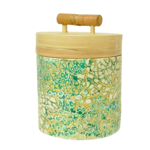 Boîtes en nacre, boîte en nacre avec couvercle en bambou, design craquelé, conteneur en coquille naturelle incrustée, rangement intérieur de luxe - Product Image 4