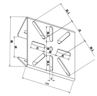Support de montage vertical extérieur en acier inoxydable SUS304 pour caméra de surveillance, accessoires de sécurité CCTV, support d'antenne