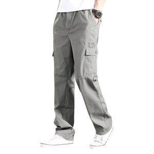 Wholesale Custom Men Cotton Cargo Pants OEM Manufacturer Bulk Supplier <b>Drawstring</b> Waist Casual Multi Pocket <b>Trousers</b> - Product Image 1