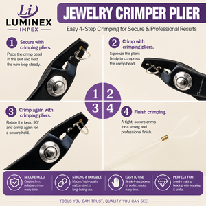 LUMINEX IMPEX LUB=113 <b>Long</b> <b>Nose</b> Stainless Steel Lightweight Smooth Work Jewelry Making Polishing Pliers for Bracelet Making DIY - Product Image 2