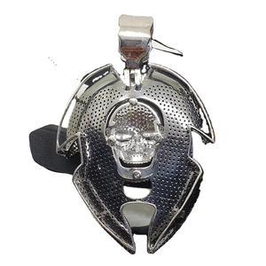 Hermoso colgante de calavera personalizado de moissanita hecho colgante de hip hop de moissanita blanco y negro - Product Image 3