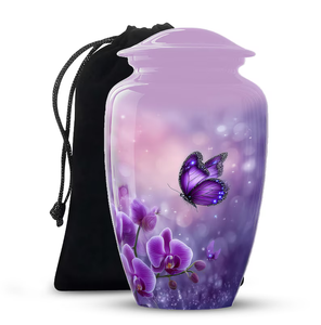 Butterfly cremation urn Adult ashes <b>memorial</b> <b>vase</b> Custom design keepsake urn Metal urn - Product Image 1