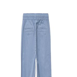 Pantalones Chinos Vintage de Pierna Recta para Niños con Cintura Elástica Ajustable, Color Azul Grisáceo Lavado, 100% Algodón - Product Image 4