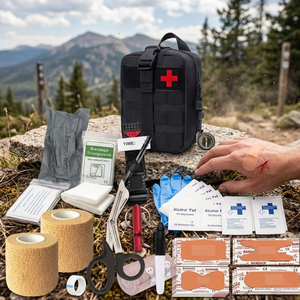 Taktisches Erste-Hilfe-Set IFAK Trauma-Medizintasche mit Tourniquet und Schiene Notfall-Überlebensausrüstung für Camping, Wandern und Notfälle - Product Image 1