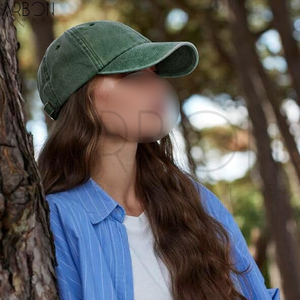 Casquettes de sport souples et réglables à 6 panneaux, vert olive délavé, effet vieilli, avec logo personnalisé, qualité supérieure, nouvelle arrivée, prix de gros - Product Image 6