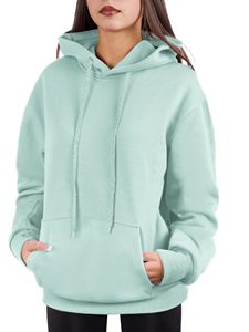 Sweat à capuche épais pour femme, coupe oversize, avec logo brodé personnalisé et poche kangourou, idéal pour le streetwear hivernal - Product Image 1