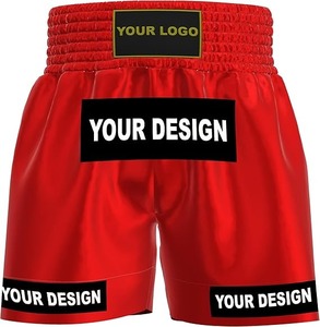 Pantalones Cortos de Muay Thai para Boxeo, Kickboxing, Grappling, Entrenamiento, Gimnasio, para Hombres, Mujeres y Niños - Product Image 2