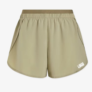 Pantalones Cortos Deportivos de Gimnasio para Mujer, Tejidos, con Aberturas Laterales y Ribete en Contraste, Fabricación Personalizada OEM - Product Image 4