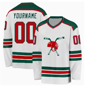 Camisetas de Hockey sobre Hielo Deportivas de Venta Caliente, Diseño Personalizado, Impresión por Transferencia de Calor, Transpirables, de Secado Rápido, que Absorben la Humedad - Product Image 2