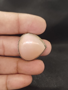 Pink <b>Opal</b> Brass Groove Cabochon Setting for Jewelry Making and Custom Jewelry - Product Image 2