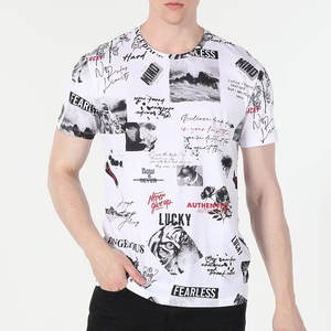 Camiseta Personalizada para Hombre, 100% Algodón, Corte Holgado, Hombros Caídos, Cuello Alto Extendido, Camiseta de Alta Calidad - Product Image 2