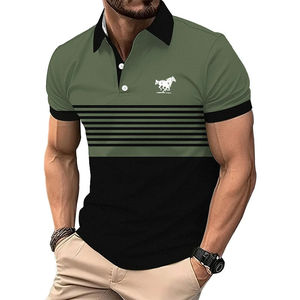 Chemises polo pour hommes, style streetwear, meilleur prix, vêtements pour hommes, mode estivale, chemise polo à rayures, haut décontracté pour hommes, chemise polo respirante - Product Image 5