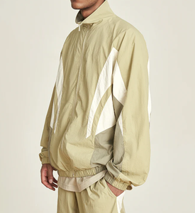 <b>Men's</b> Breathable Color Blocking <b>Racer</b> <b>Jacket</b> Stand Collar Zipper Closure Sporty Style Spring Wear - Product Image 5