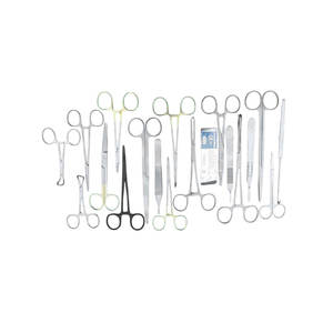 Juego de Instrumentos Quirúrgicos Veterinarios Reutilizables de 71 Piezas para Esterilización de Perros, Mango Negro y Dorado, Procedimientos Manuales Profesionales - Product Image 3