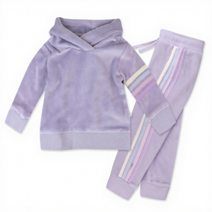 <b>Purple</b> Hooded Eco-Friendly <b>Women's</b> Vintage Lightweight <b>Tracksuit</b> Full Sleeve Solid Sweatpants Casual Spring Wear Adults Outfit - Product Image 1