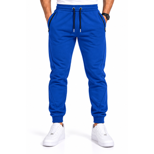 Pantalon de jogging violet pour homme avec cordon de serrage à la taille, poches zippées, bas de jambe fuselé, style sportif et décontracté - Product Image 6