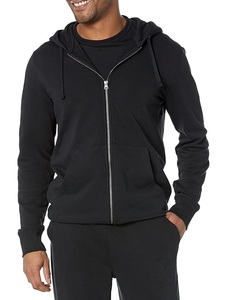 Nouvelle collection, service OEM, sweat à capuche zippé confortable pour homme, 100% coton, manches longues, col en tissu, couleur unie, fabrication au Bangladesh - Product Image 4