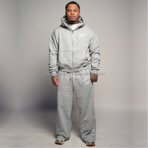 Flared <b>Sweatpants</b> and Hoodie <b>Sets</b> Splash Pattern Men Tracksuits 400Gsm Heavy Weight 100%cotton Streetwear Track <b>Set</b> - Product Image 6