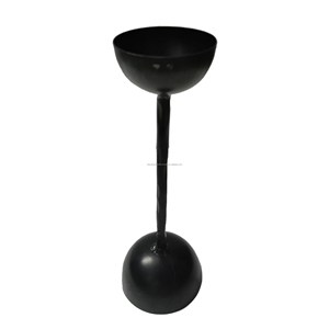 Bougeoir conique rond de petite taille avec base ronde Bougeoirs en fer forgé pour la décoration de la maison, de mariage et de fête - Product Image 1