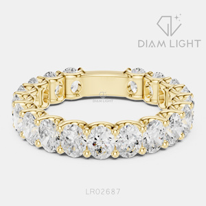 Bague de fiançailles ovale 2,622 carats, bijoux fins, certifiée IGI, or blanc 14 carats, diamant de laboratoire, bague d'anniversaire - Product Image 5