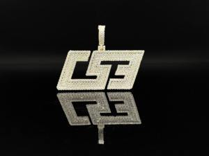 Pendentif Hip Hop pour homme plaqué or The Ice Legacy Premium Urban Iced CZ Royal Heritage - Product Image 3