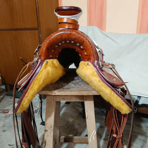 Selle de cheval en cuir western artisanale |   Siège en cuir brut 16 pouces |   Selle d'équitation florale à motifs pour le ranch |   2026 Premium Pro Max - Product Image 5