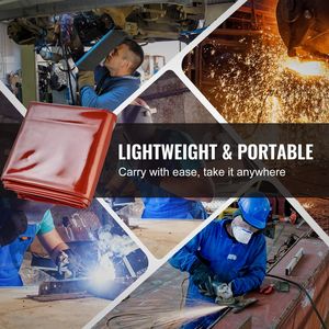 Telo da saldatura ignifugo in vinile 6x6 FT con protezione UV a 6 livelli, schermo appendibile per saldatura, forniture per saldatura - Product Image 6