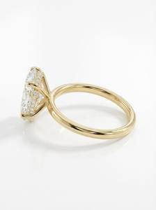 Bague solitaire tendance en diamant taille poire 2,01 carats, cultivé en laboratoire, certifié IGI, or massif 14 carats, cadeau idéal pour fiançailles ou soirée, pour partenaires - Product Image 4
