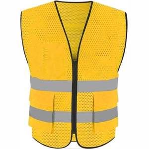 Gilet de sécurité moderne de haute qualité, personnalisable, multi-poches, pour adultes unisexes, design de poche 5 dimensions, vêtements de travail - Product Image 2