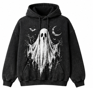 Sudadera con Capucha de Gato Bruja de Halloween, Unisex, Verde Oliva, 100% Algodón, Corte Regular, Estampado Digital, con Bolsillo, Informal, para Invierno - Product Image 6