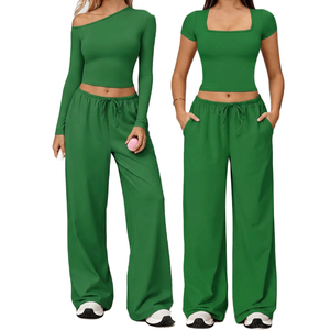 Oferta Especial: Conjunto de Yoga MKB de 2 Piezas con Tirantes Convertibles y Hombros Descubiertos, Manga Corta, Transpirable y Ecológico - Product Image 6