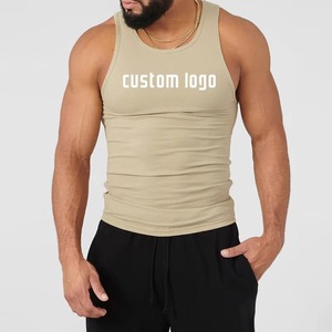 Débardeur de sport pour hommes en gros, coupe stringer, dos nageur, avec emmanchures profondes, pour musculation, personnalisable, OEM - Product Image 1
