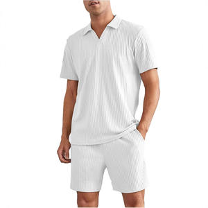 Nuevo Conjunto de Verano de 2 Piezas para Hombre, Estilo Casual, Manga Corta, Alta Calidad, Conjunto de Pantalones Cortos a Juego para Hombre - Product Image 1
