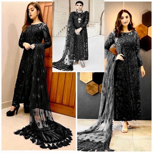 Robe de soirée 3 pièces de dernière Collection, vêtement de fête indien/marocain, produit populaire 2022 - Product Image 4