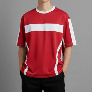 เสื้อยืดโอเวอร์ไซส์ผู้ชาย สตรีทแวร์สไตล์คนเมือง ทรงหลวม ผ้าฝ้าย ใส่สบาย น้ำหนักเบา เหมาะสำหรับฤดูร้อน - Product Image 1